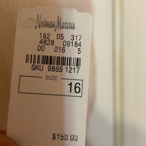 Helena white faux fur vest size 16 NWT - Picture 6 of 8